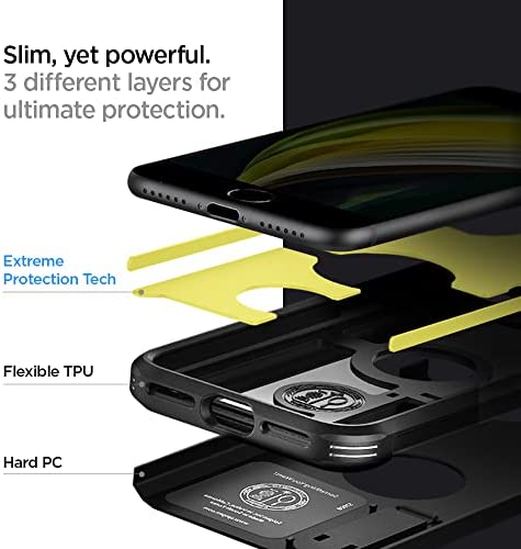 Spigen Tough Armor Case Compatible with iPhone SE 2020 Black