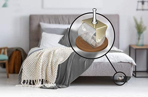 Slipstick CB840 3-1/4 Inch Bed Roller / Furniture Wheel Gripper Caster Cups (Set of 4) Caramel Color,Large