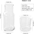 ZILJJ 500ml Bedside Water Carafe Set with Tumbler Glass Set for Bedroom Nightstand, Glass Mouthwash Bottle for Bathroom,Clear Glass Juice Water Pitcher,Night Water Carafe with Cup Set (17.5 oz)