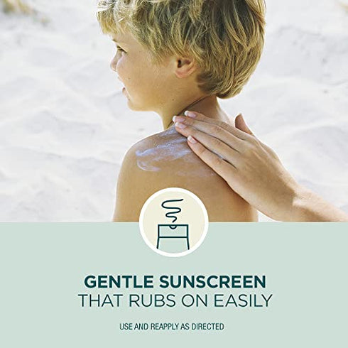 Coppertone Pure and Simple Kids Sunscreen Lotion SPF 50, Zinc Oxide Mineral Sunscreen for Kids, Tear Free, Sunscreen SPF 50, Broad Spectrum SPF 50 Sunscreen, 6 Fl Oz Bottle