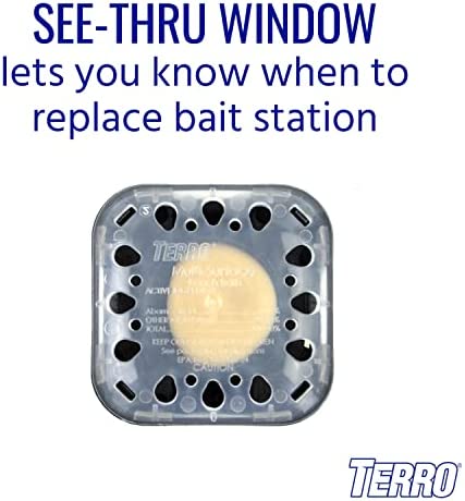 TERRO T500 Indoor Multi-Surface Roach Killing Bait Cockroach Killer - 6 Bait Stations