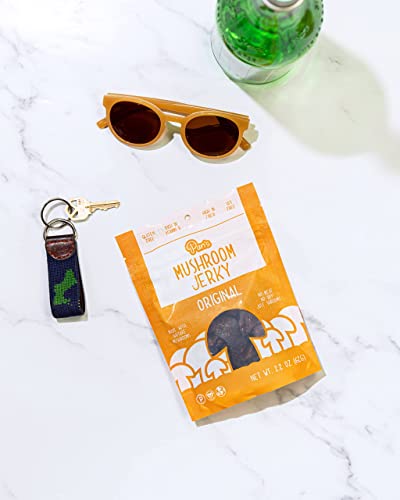 Pan's Mushroom Jerky, Organic, Vegan Snacks, Dried Mushrooms Shitake, Plant based Jerky, Meatless Jerky, Gluten Free, High in Fiber, with Original flavor (2.2 Ounce, Pack of 1)