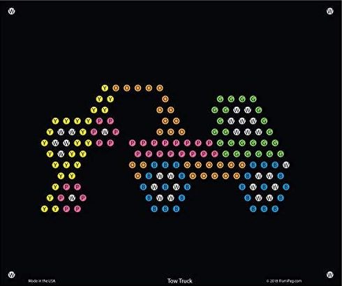 IllumiPeg Things That Go Refill templates for Basic Fun Lite Brite Ultimate Classic (10 Sheets, 7x8)