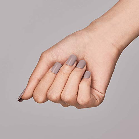 KISS imPRESS Color Press-On Nails, Gel Nail Kit, PureFit Technology, Short Length, “Taupe Prize”, Polish-Free Solid Color Manicure, Includes Prep Pad, Mini Nail File, Cuticle Stick, and 30 Fake Nails