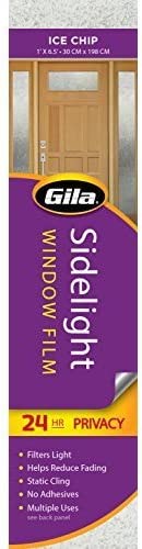Gila 50146414 Decorative Privacy Ice Chips Film-12 x6.5' Sidelight Window Film, 12" x 6.5'