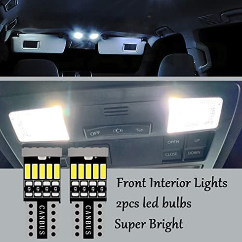 10pcs Tacoma Interior LED Lights Kit Super Bright LED Map Dome Light Bulbs for Toyota Tacoma 2005 2006 2007 2008 2009 2010 2011 2012 2013 2014 2015 2016 2017 2018 2019 2020 2021 2022 all models