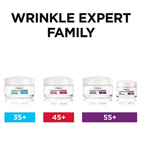 L'Oreal Paris Skincare Wrinkle Expert 35+ Collagen Face Moisturizer to Reduce Fine Lines, Hydrate All-Day and Improve Elasticity, 1.7 oz