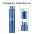 Lisapack 8ML Atomizer Perfume Spray Bottle for Travel, Empty Refillable Cologne Dispenser, Portable Sprayer (Blue)
