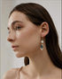 Elegant Blue Crystal Teardrop Dangle Earrings for Women,Giftable Weddings Jewelry for Bride Bridesmaid,14K Gold and Blue Zircon Drop Earrings