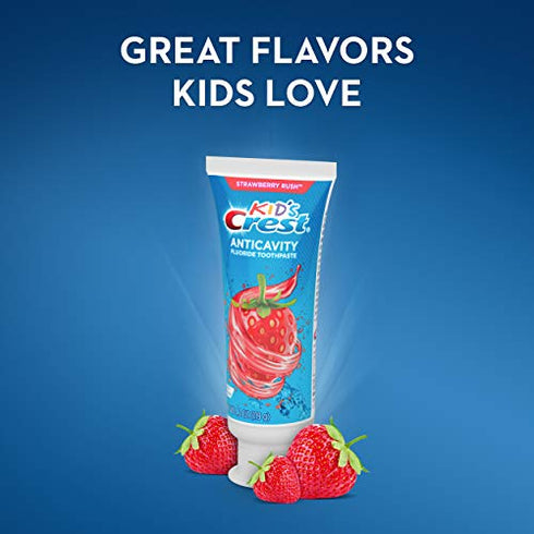 Crest Kid's Cavity Protection Fluoride Toothpaste, Strawberry Rush, 4.2 Ounce (Pack of 3)