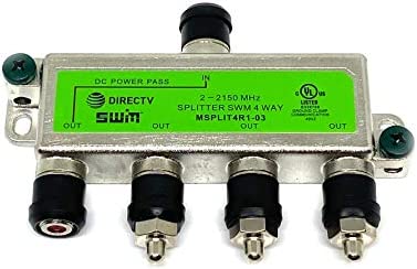 DirecTv MSPLIT4R1-03 Approved WNC 4-Way Wide Band SWM Splitter