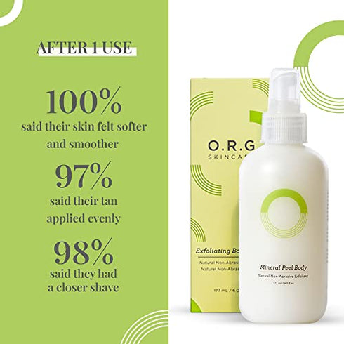 ORG Body Scrub Deep Gel Exfoliator for Glowing and Smooth Skin - Korean Exfoliating Peel Skincare - Natural Cruelty Free Formulation for Sensitive Skin 6oz