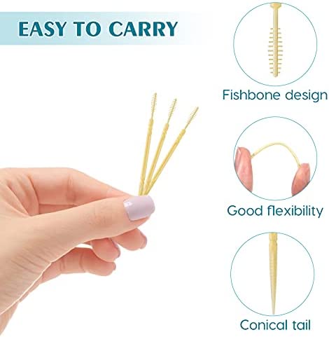 EXCEART 1000pcs Disposable Interdental Brushes Portable Plastic Toothpicks Oral Hygiene Cleaner Stick Oral Gingival Dental Toothpicks Dental Flosser Pick (Random Color)