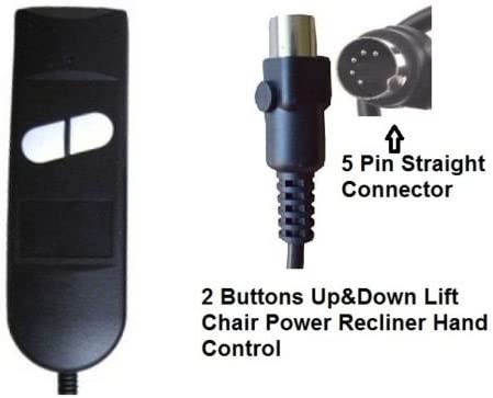 YL UP/Down 5PIN Roll line 180° Electric Sofa Remote Hand Control for OKIN,LIMOSS,Pride,Golden,Berkline Lift Chair or Power Recliner