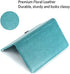 CoBak Checkbook Cover - Premium Leather Check Book Holder Wallet with RFID Blocking Function for Men and Women,Sky Blue