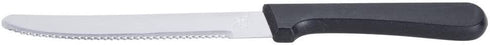 (Set of 12) 5-Inch Blade Steak Knives, Stainless Steel Rounded Serrated Blade Steak Knives with Plastic Handles for Restaurants
