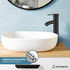 Bathroom Vessel Bowl Sink Faucet Matte Black Single Handle Lavatory Vanity Mixer Bar Tap with Pop Up Drain Combo Tall Spout Single Hole Deck Mount