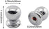 8 Inch Lamp Shade Harp Holder, OZXNO 2-Pack Horn Frame Lamp Shade Bracket with Light Base and Ball Lamp Finial DIY Lighting Replacement Accessories for Table/Floor Lamps (Sliver)