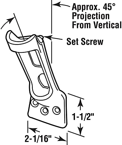 Prime-Line U 10044 30-Degree Cast Aluminum Flag Pole Holder with 3/4 inch Pole, White