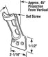 Prime-Line U 10044 30-Degree Cast Aluminum Flag Pole Holder with 3/4 inch Pole, White