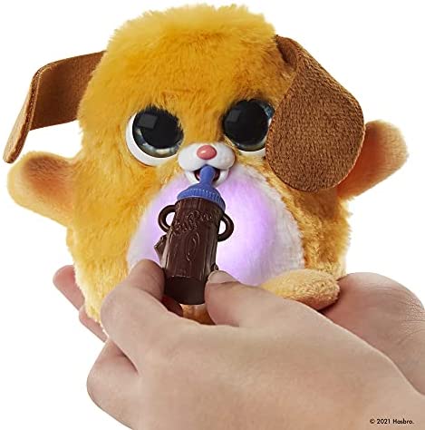 FurReal Fuzzalots Puppy Color-Change Interactive Feeding Toy, Lights and Sounds, Ages 4 and up