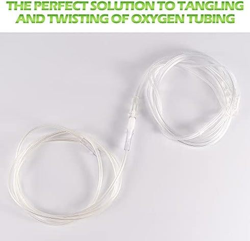 Oxygen Tubing Swivel Connector - 10 PCS Cannula Connectors, Avoid Tube Tangles (Male to Male)