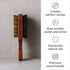 Diane Premium Boar Bristle Brush for Men – Double Sided, Medium and Firm Bristles for Thick Coarse Hair – Use for Smoothing, Wave Styles, Soft on Scalp, Club Handle, D8115