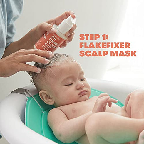 Oh Cr*p! Cradle Cap Flake Fixer Scalp Mask by Frida Baby Dandruff Shampoo Cleans Baby's Scalp While Washing Your Baby