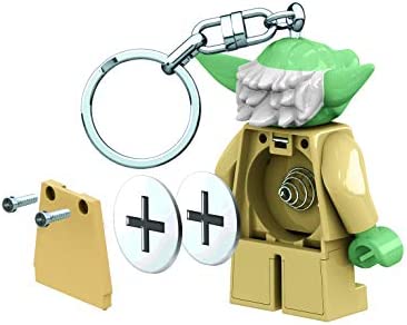 IQ Lego Star Wars Yoda LED Keychain Light - 2.25 Inch Tall Figure