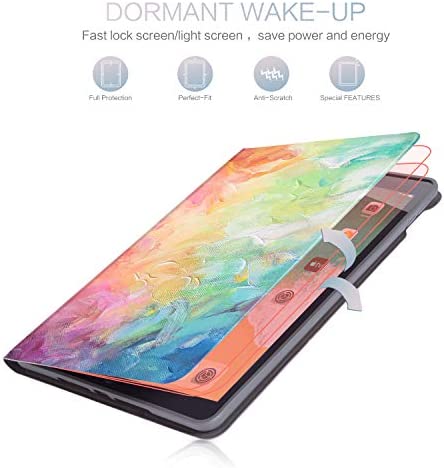 Lalumix iPad 9th Generation Case / iPad 8Th Generation Case / iPad 7Th Generation Case,iPad 10.2 inch case for Kids Multi-Angle Viewing Auto Wake/Sleep Adjustable Stand Cover Abstract Oil Painting