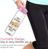 MELANIE'S POWER 24oz Motivational Sports Water Bottle with Time Marker, 720ml Water Bottle with Straw Leakproof BPA-Free Water Bottle for Children Cycling, Hiking( Sloth)