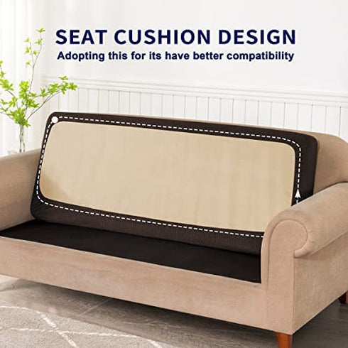 subrtex Couch Slipcover RV Seater Slip Covers Loveseat Stretch Durable Sofa Spandex Elastic Furniture Protector for Settee Seat for Replacement in Livingroom, Medium, Chocolate