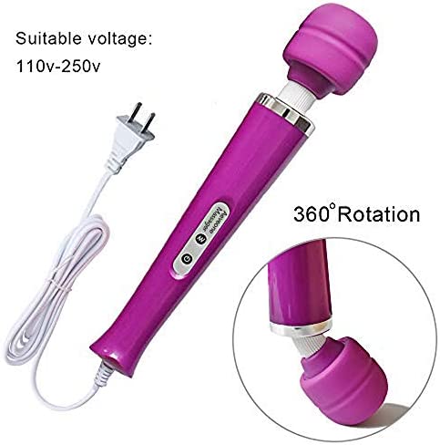 AEVEONE Wired Powerful Handheld Electric Massager, Strong Personal Vibration Magic Back Massage for Sports Recovery, Muscle Aches, Body Pain (Purple