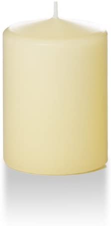 yummi 3" x 4" Ivory Round Pillar Candles - 3 per Pack