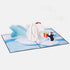 Liif Polar Bear Penguin 3D Greeting Pop Up Christmas Card, Merry Christmas Cards For Kids, Holiday Card, Xmas Card, Gift, Christmas Thank You Cards, Funny, Unique, Animal, Ocean