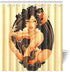 CTIGERS Fashion Shower Curtain Black Pin Up Girl Polyester Fabric Bathroom Decoration 66 x 72 Inch