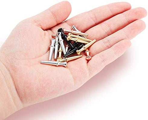 48 Pcs Metal Cribbage Pegs Cribbage Board Pegs Metal Nails Fit 1/8 Holes Toy Game Accessories with Drawstring Storage Pouch for Cribbage Traditional Board Game, 4 Colors