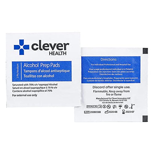 Alcohol Prep Pads, Medium 2-Ply - 400 Alcohol Wipes, individually wrapped Swabs, Saturated With 70% v/v Isopropyl