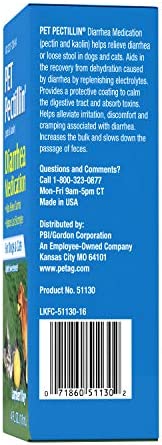 Lambert Kay Pet Pectillin Diarrhea Medication for Dogs and Cats, 4-Ounce