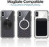amCase Clear Case with Built-in Magnets Compatible with MagSafe, iPhone X/Xs (5.8"), Support Wireless Charging and Magnetic Stand, Strong Magnetic, Shockproof Protective