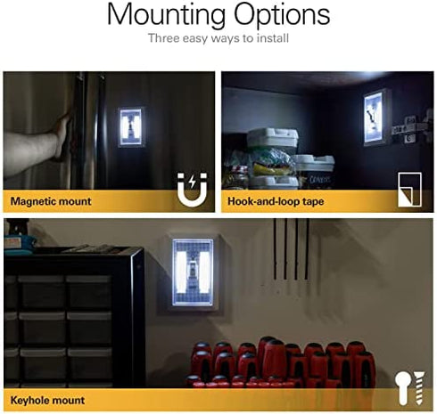 Lights by Night Wireless LED Light Switch, Battery Operated, 100 Lumens, Tap Light, Portable Light Switch, Wireless, Stick-On LED Lights, Under Cabinet, Closet, Basement and More, 39641