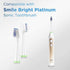 Replacement Brush Heads for Smile Bright Platinum Sonic Electric Toothbrush, Soft Bristles, 4-Pack