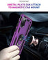 Samsung Galaxy S20 FE 5G case,PUSHIMEI Military Grade Heavy Duty Protection Phone Case Cover with Screen Protector Magnetic Ring Kickstand for Samsung Galaxy S20 FE (Fan Edition)(Purple Military Case)