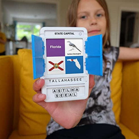 100 PICS US States & Capitals Flash Cards | All 50 States and Capitals to Learn | Fun and Functional Case | Ultimate Flashcards for United States Geography | Card Games for Kids and Adults | Ages 5+