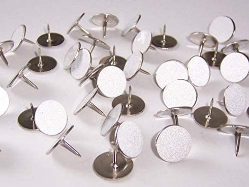 White Reflective Tacks (100 Pack) Trail Marking Tacks, Glow Tacks, Hiking Markers, Trail Marking Reflectors, Mark Trail Reflective Thumb Tacks for Hunting, White Tacks with Included LED Keychain Light