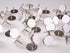 White Reflective Tacks (100 Pack) Trail Marking Tacks, Glow Tacks, Hiking Markers, Trail Marking Reflectors, Mark Trail Reflective Thumb Tacks for Hunting, White Tacks with Included LED Keychain Light