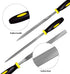 kapoua Needle File Set, 6 Pieces Hand Metal Files, Hardened Alloy Strength Steel Set Includes Flat, Flat Warding, Square, Triangular, Round, and Half-Round File