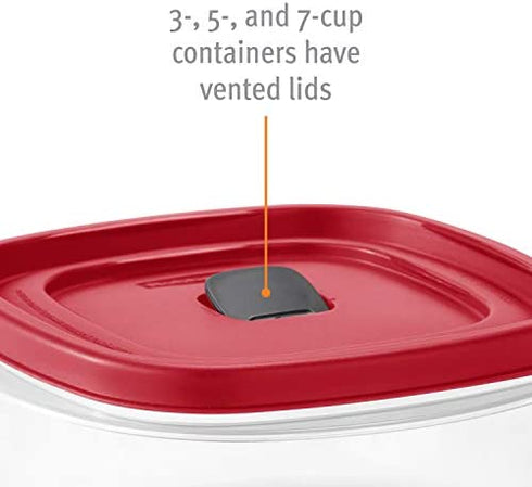 Rubbermaid Easy Find Lids 7-Cup Food Storage and Organization Container, Racer Red