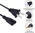 UL 8ft 2 Prong Power Cord for TCL Roku Smart TV HDTV 32 inch 40 42 43 48 50 55 60 65 75 inches 55FS4610R 32S4610R 50FS3800 55FS4690 40FS3800 TV Power Cord IEC C7 Replacement Cable