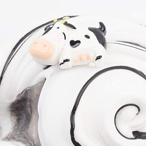 Tonlead White Black Cow Butter Slime Floam Slime Scented,200ML Non Sticky Birthday Premade Slime Kid Christmas Toy for Boys and Girls(White Black Cow)